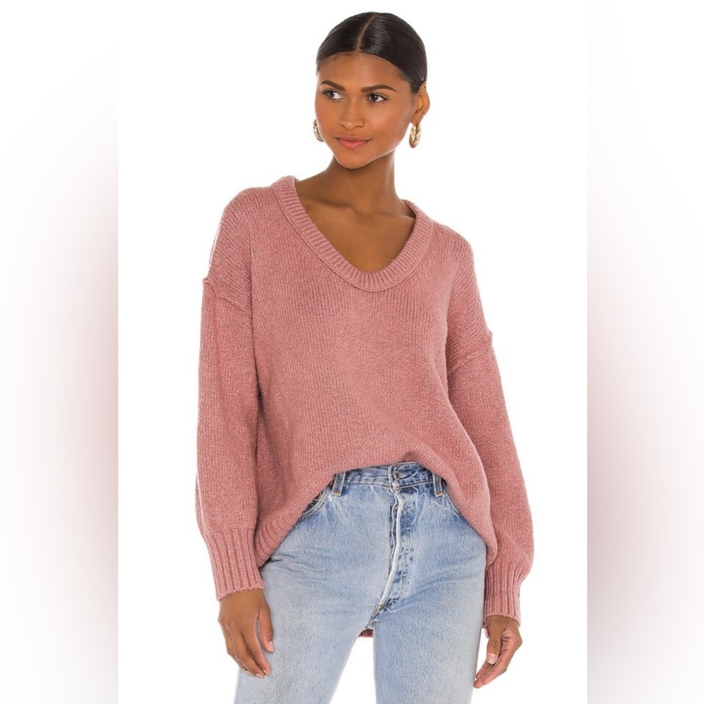 Free People Oversized Sweater in Pink Size Extra Small